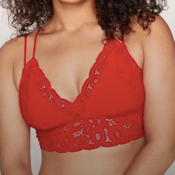 PINK Victoria's Secret Tops - 🦋Red lace top from PINK